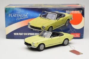 Fiat 124 Spider BS1 Žltý Sun Star 1:18 4921 Kov – obrázok 8 z 8