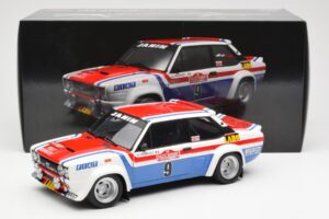Fiat 131 Abarth Fiat France #9 J-C. Andruet / C. Delferrier Winner Rally Sanremo 1977 Kyosho 1:18 08375A Kov – obrázok 8 z 8