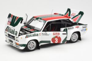 Fiat 131 Abarth #3 M. Alen / I. Kivimaki Winner Rally 1000 Lakes 1980 Kyosho 1:18 08376H Kov – obrázok 2 z 8