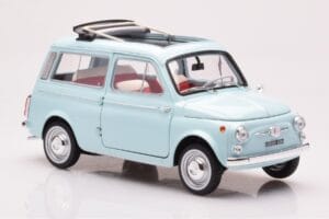 Fiat 500 Giardiniera Acquamarina Modrý Norev 1:18 187742 Kov – obrázok 6 z 7