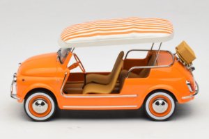 Fiat 500 Jolly Oranžový Norev 1:18 187791 Kov – obrázok 3 z 6