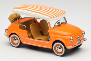 Fiat 500 Jolly Oranžový Norev 1:18 187791 Kov – obrázok 4 z 6