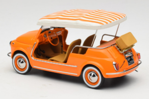 Fiat 500 Jolly Oranžový Norev 1:18 187791 Kov – obrázok 5 z 6