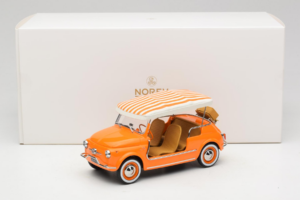 Fiat 500 Jolly Oranžový Norev 1:18 187791 Kov – obrázok 6 z 6