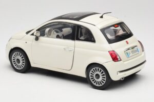 Fiat 500 Biely Mondo Motors 1:18 500291 Kov – obrázok 7 z 8