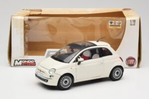 Fiat 500 Biely Mondo Motors 1:18 500291 Kov – obrázok 8 z 8