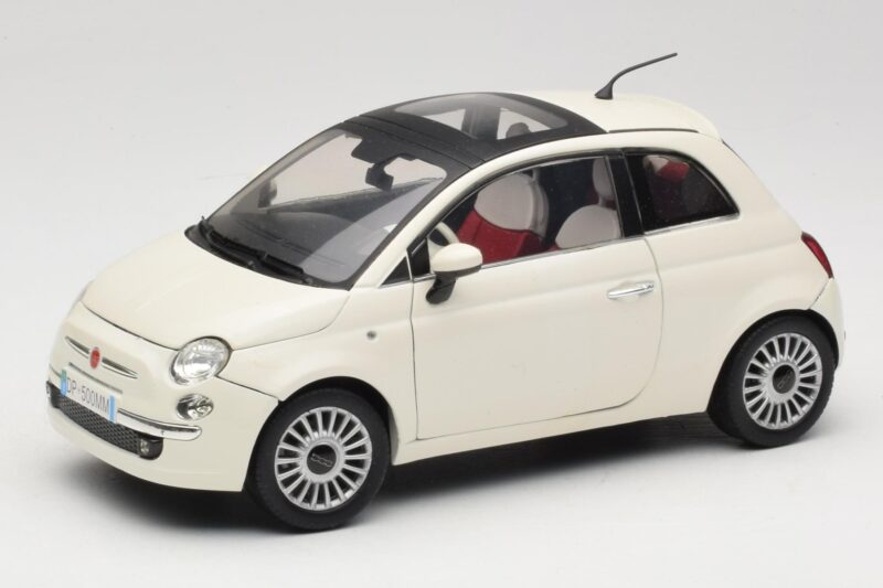 Fiat 500 Biely Mondo Motors 1:18 500291 Kov