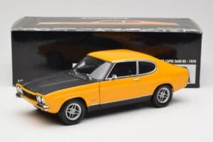 Ford Capri 2600 RS Signal Žltý S Čiernou Minichamps 1:18 180089070 Kov – obrázok 8 z 8
