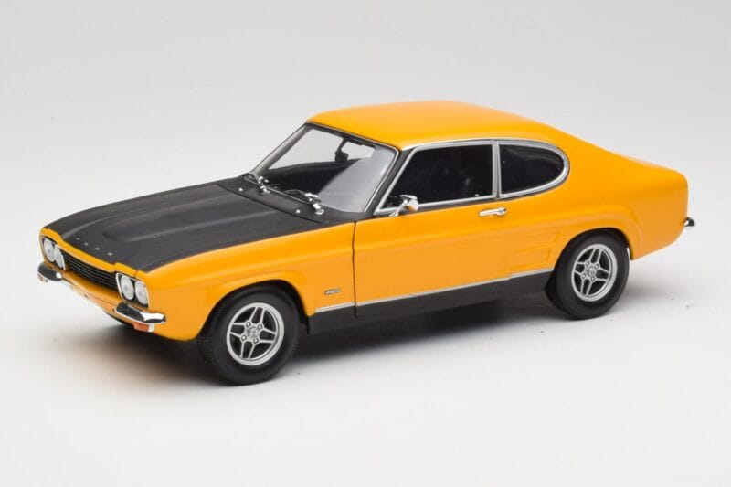 Ford Capri 2600 RS Signal Žltý S Čiernou Minichamps 1:18 180089070 Kov