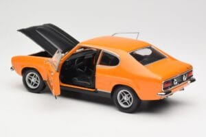 Ford Capri Mk1 RS 2600 Signal Orange Čierny Minichamps 1:18 150089077 Kov – obrázok 5 z 8