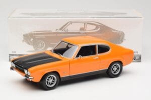 Ford Capri Mk1 RS 2600 Signal Orange Čierny Minichamps 1:18 150089077 Kov – obrázok 8 z 8