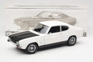 Ford Capri Mk1 RS 2600 Biely Čierny Minichamps 1:18 150089078 Kov – obrázok 8 z 8
