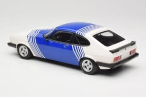 Ford Capri Mk2 3.0 Biely s Modrými Pruhmi Minichamps 1:18 155788600 Kov – obrázok 5 z 6