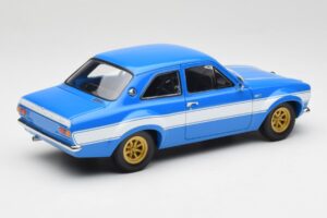 Ford Escort Mk1 RS 1600 Modrý Biely Pruhy Minichamps 1:18 100688102 Kov – obrázok 3 z 8