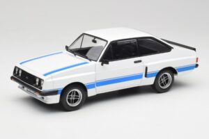 Ford Escort Mk2 RS 2000 X-Pack Diamond Biely & Modrý Stripe MCG 1:18 MCG18350 Kov