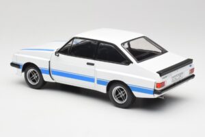 Ford Escort Mk2 RS 2000 X-Pack Diamond Biely & Modrý Stripe MCG 1:18 MCG18350 Kov – obrázok 5 z 6