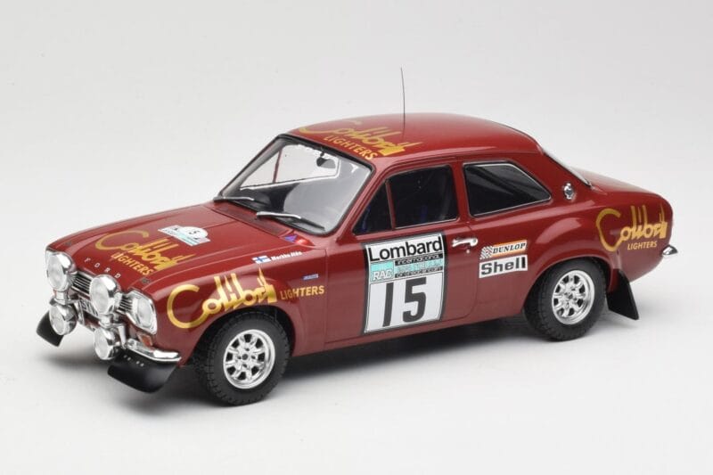 Ford Escort RS 1600 Mk1 #15 M. Alen / I. Kivimäki RAC Rally 1974 IXO 1:18 18RMC047B Kov