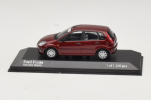 Ford Fiesta Mk5 Červený Metalický Minichamps 1:43 400081101 Kov
