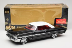 Ford Galaxie 500 Čierny Sun Star 1:18 1442 Kov – obrázok 8 z 8