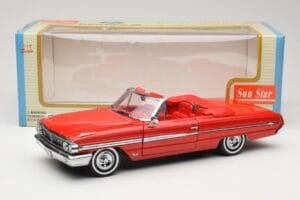 Ford Galaxie 500 Kabriolet Červený Sun Star 1:18 1420 Kov – obrázok 8 z 8