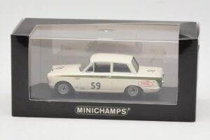 Ford Lotus Cortina Mk1 #59 J. Clark / R. Parsons Sebring 12 Hours 1964 Minichamps 1:43 400648259 Kov – obrázok 4 z 4