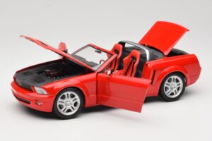 Ford Mustang S197 GT Kabriolet Červený Beanstalk Group 1:18 FOR10016R Kov – obrázok 2 z 8