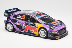 Ford Puma Rally1 #19 S. Loeb / I. Galmiche Rally Monte Carlo Winner 2022 IXO 1:18 18RMC110 Kov – obrázok 4 z 6