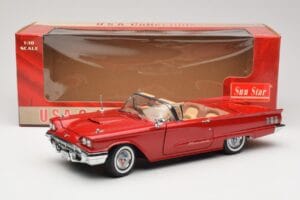 Ford Thunderbird Kabriolet Červený Sun Star 1:18 4311 Kov – obrázok 8 z 8