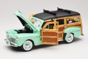Ford Woody Panel Wagon Mätovo Zelený Road Signature 1:18 20028 Kov – obrázok 2 z 8