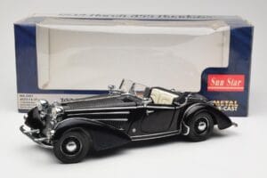 Horch 855 Roadster Čierny Sun Star 1:18 2401 Kov – obrázok 8 z 8