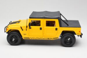 Hummer H1 Soft Top Žltý Maisto 1:18 56041 Kov – obrázok 4 z 8