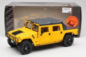 Hummer H1 Soft Top Žltý Maisto 1:18 56041 Kov – obrázok 8 z 8