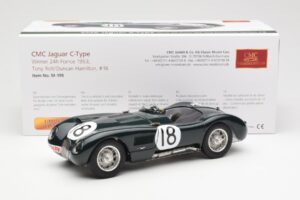 Jaguar C-Type #18 T. Rolt / D. Hamilton 24 Hours of Le Mans Winner 1953 CMC 1:18 M-195 Kov – obrázok 6 z 6