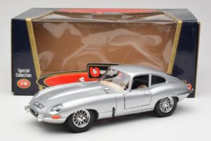 Jaguar E-Type Series 1 Strieborný Bburago 1:18 3018-M2 Kov – obrázok 8 z 8