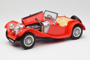 Jaguar SS 100 Červená Bburago 1:18 3006-M1 Kov – obrázok 2 z 8