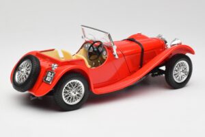 Jaguar SS 100 Červená Bburago 1:18 3006-M1 Kov – obrázok 3 z 8