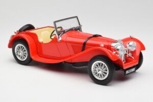 Jaguar SS 100 Červená Bburago 1:18 3006-M1 Kov – obrázok 6 z 8