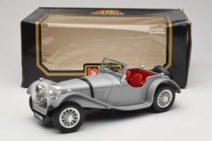 Jaguar SS100 Strieborný Bburago 1:18 3006-M2 Kov – obrázok 6 z 6