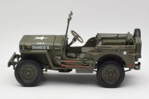 Jeep Willys Vojenský Zelený Gate 1:18 1061 Kov – obrázok 4 z 8