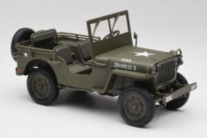 Jeep Willys Vojenský Zelený Gate 1:18 1061 Kov – obrázok 6 z 8