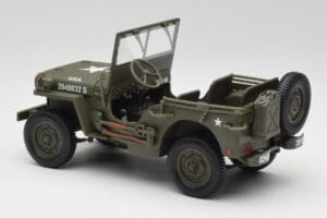 Jeep Willys Vojenský Zelený Gate 1:18 1061 Kov – obrázok 7 z 8