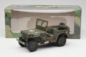 Jeep Willys Vojenský Zelený Gate 1:18 1061 Kov – obrázok 8 z 8