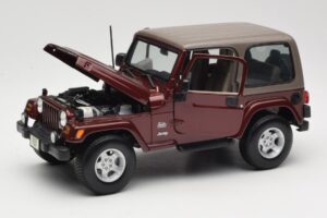 Jeep Wrangler TJ Sahara Červený Maisto 1:18 31662 Kov – obrázok 2 z 8