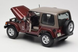 Jeep Wrangler TJ Sahara Červený Maisto 1:18 31662 Kov – obrázok 5 z 8