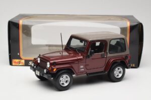 Jeep Wrangler TJ Sahara Červený Maisto 1:18 31662 Kov – obrázok 8 z 8