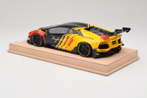 Lamborghini Aventador Liberty Walk Infinite Čierny Žltý Timothy & Pierre 1:18 REMC035 Kov – obrázok 5 z 7