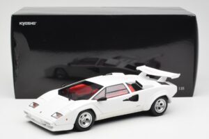 Lamborghini Countach LP500S Biely Kyosho 1:18 08320E Kov – obrázok 8 z 8