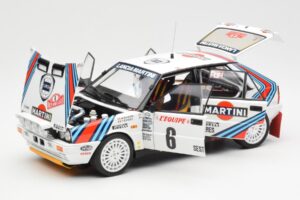 Lancia Delta HF 4WD #6 M. Biasion / T. Siviero Martini Rally Monte Carlo 1987 Kyosho 1:18 08960A Kov – obrázok 2 z 8