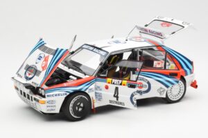 Lancia Delta HF Integrale Evo Martini #4 D. Auriol / B. Occelli Winner Rally Monte Carlo 1992 Kyosho 1:18 08348A Kov – obrázok 2 z 8