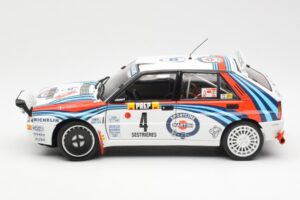 Lancia Delta HF Integrale Evo Martini #4 D. Auriol / B. Occelli Winner Rally Monte Carlo 1992 Kyosho 1:18 08348A Kov – obrázok 4 z 8